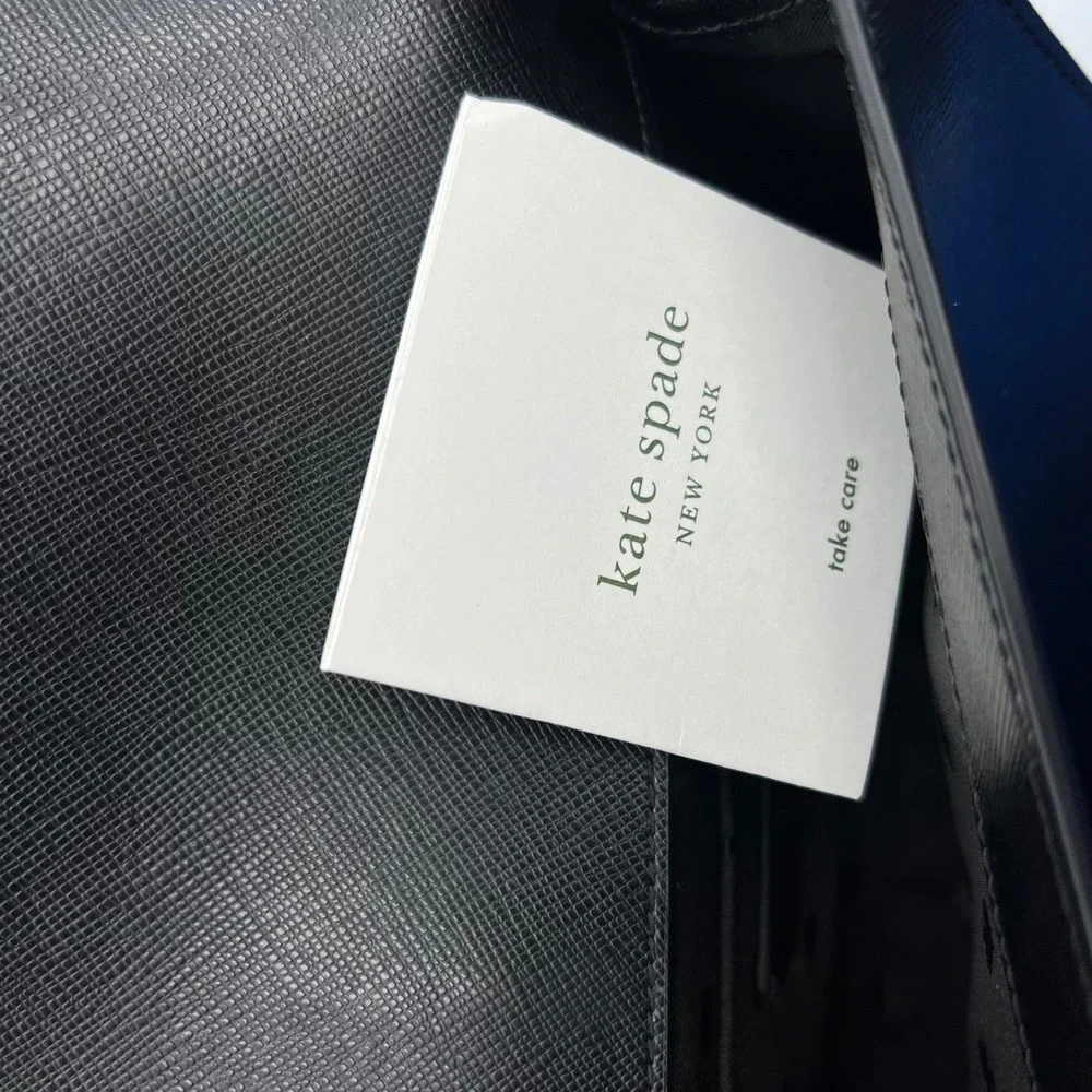 Kate Spade New York Margot Convertible Black Saffiano Leather Chain Crossbody